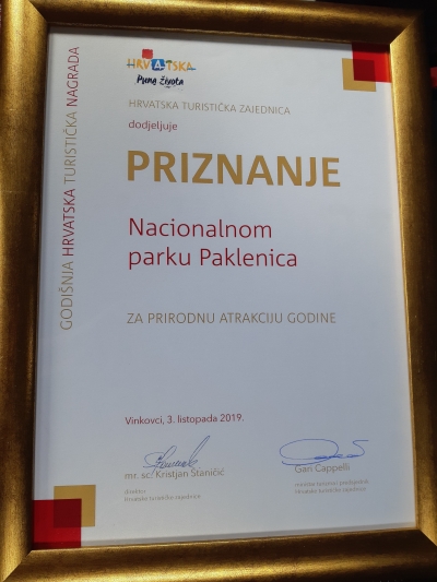 Nacionalni park Paklenica dobitnik nagrade Prirodna atrakcija godine